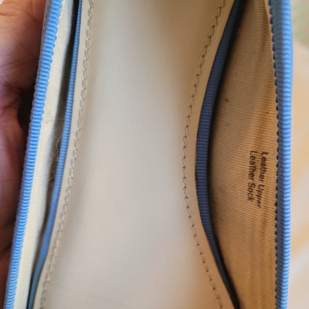 Bahama Blue Leather Ballet Flats. EEEUC. Size 9M (EUR 40) - Picture 12 of 12